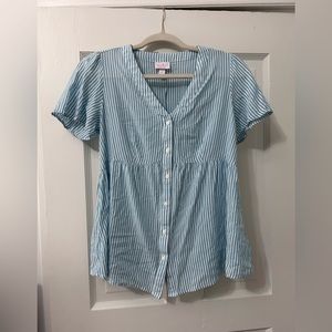Isabel Maternity- Small Striped Top